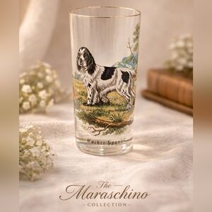 Anchor Hocking Vintage Cocker Spaniel Glass | MCM Barware